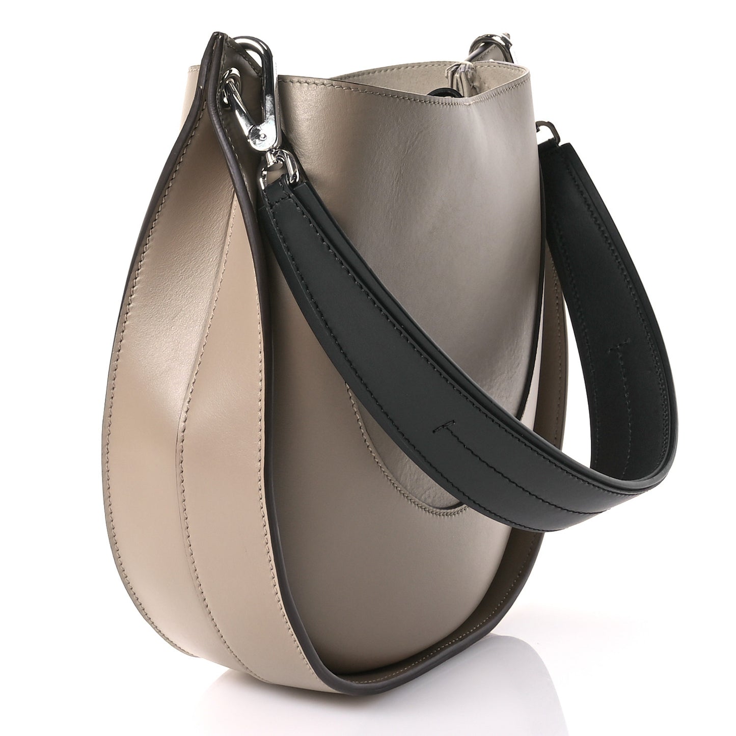 Calfskin Arch Shoulder Bag Light Taupe