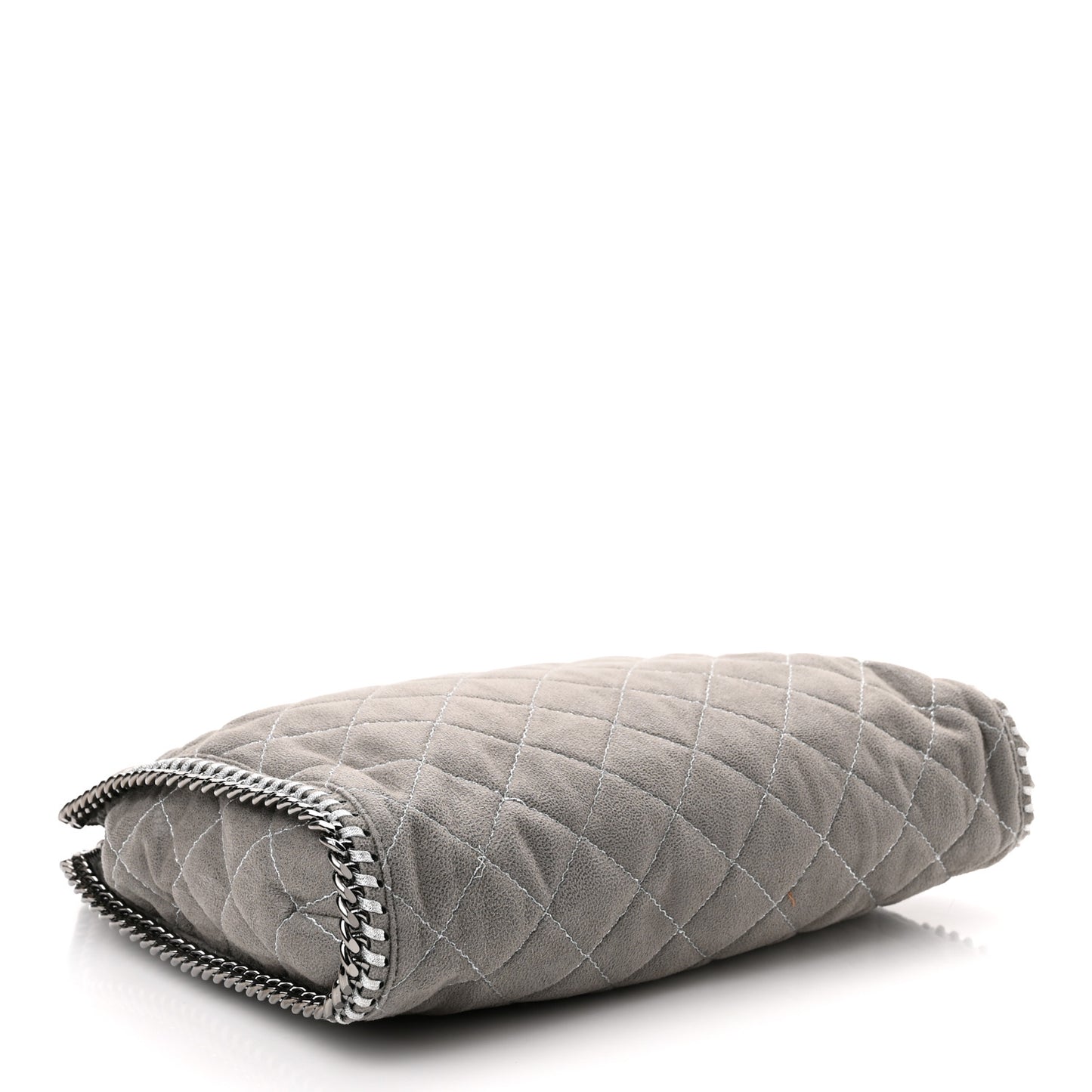 Shaggy Deer Quilted Small Falabella Tote Light Grey