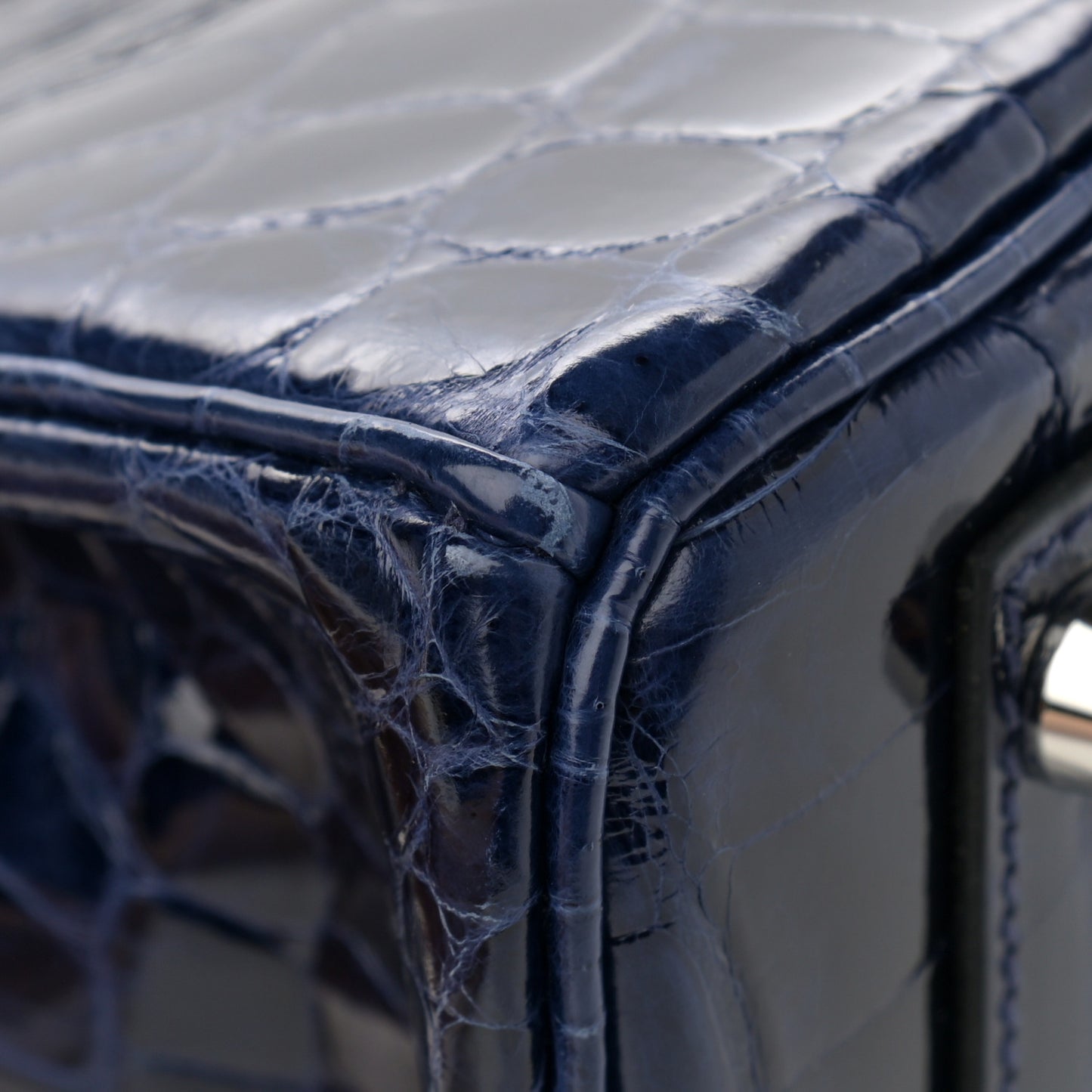 Shiny Niloticus Crocodile Birkin 25 Bleu Saphir