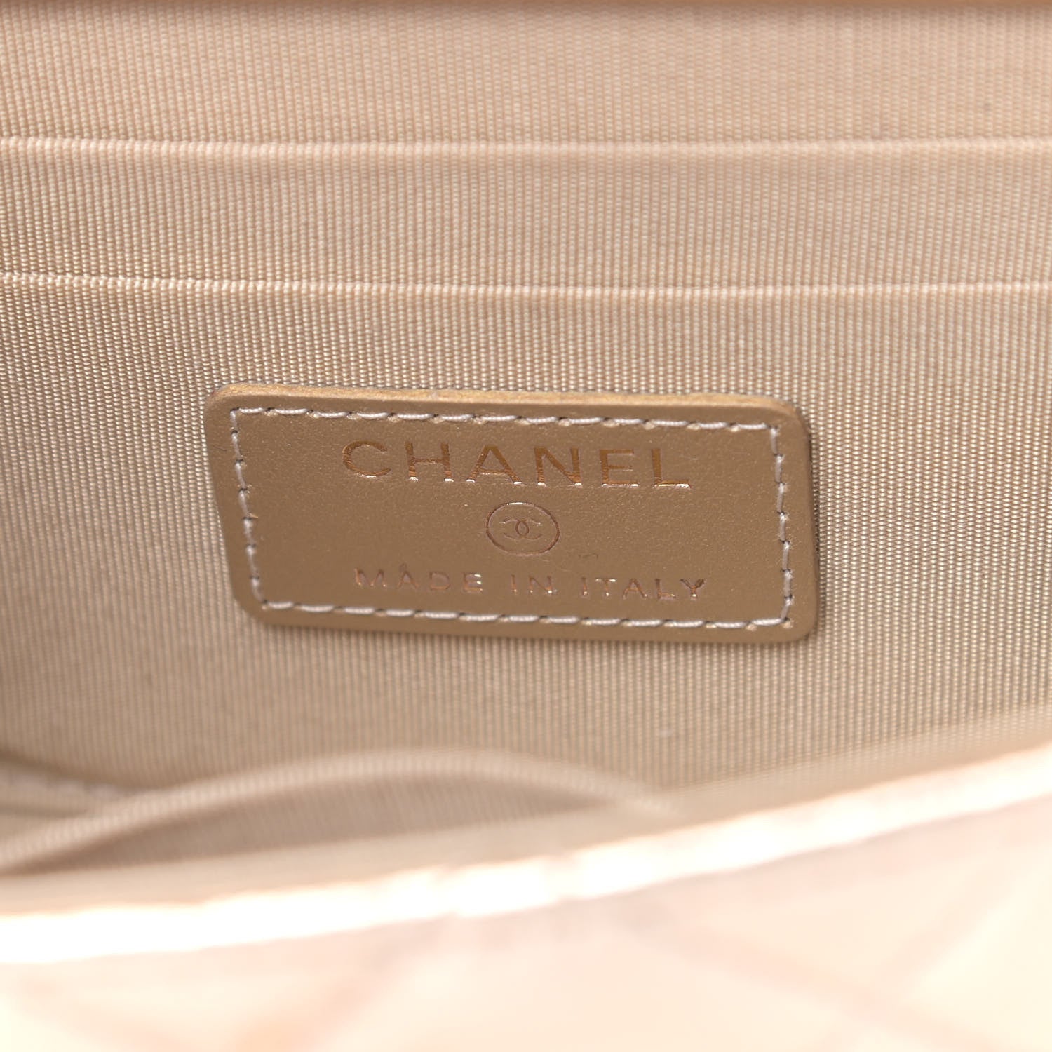 Chanel Metallic Lambskin Quilted Mini Trendy CC Clutch With Chain Gold 5 of 9