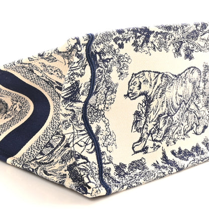 Christian Dior Canvas Embroidered Medium Dioriviera Toile De Jouy Book Tote Blue 9 of 10