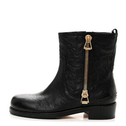 Jimmy Choo Grainy Calfskin Dondo Boots 35 Black 1 of 7