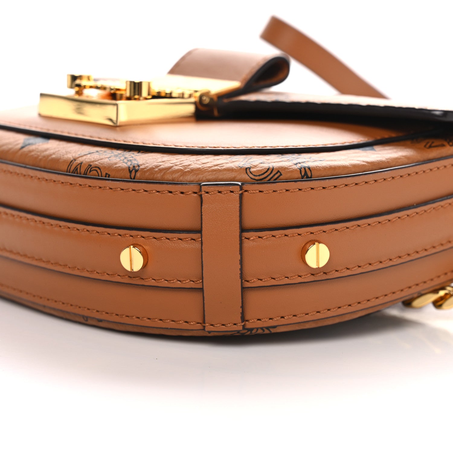 MCM Visetos Mini Patricia Crossbody Belt Bag Cognac 10 of 10