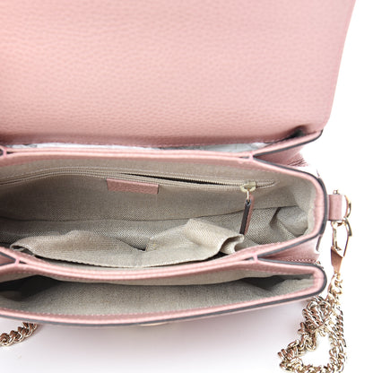 Gucci Dollar Calfskin Interlocking G Top Handle Shoulder Bag Soft Pink 4 of 9