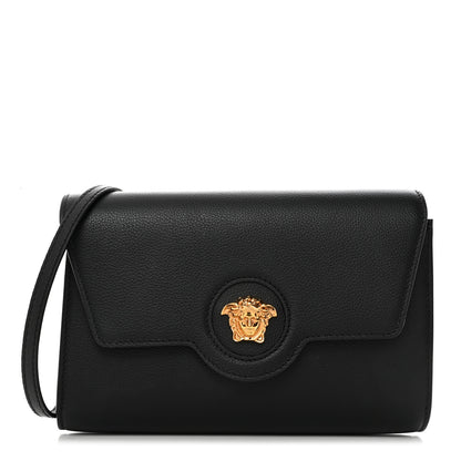 Versace Grained Calfskin La Medusa Crossbody Bag Black 1 of 10