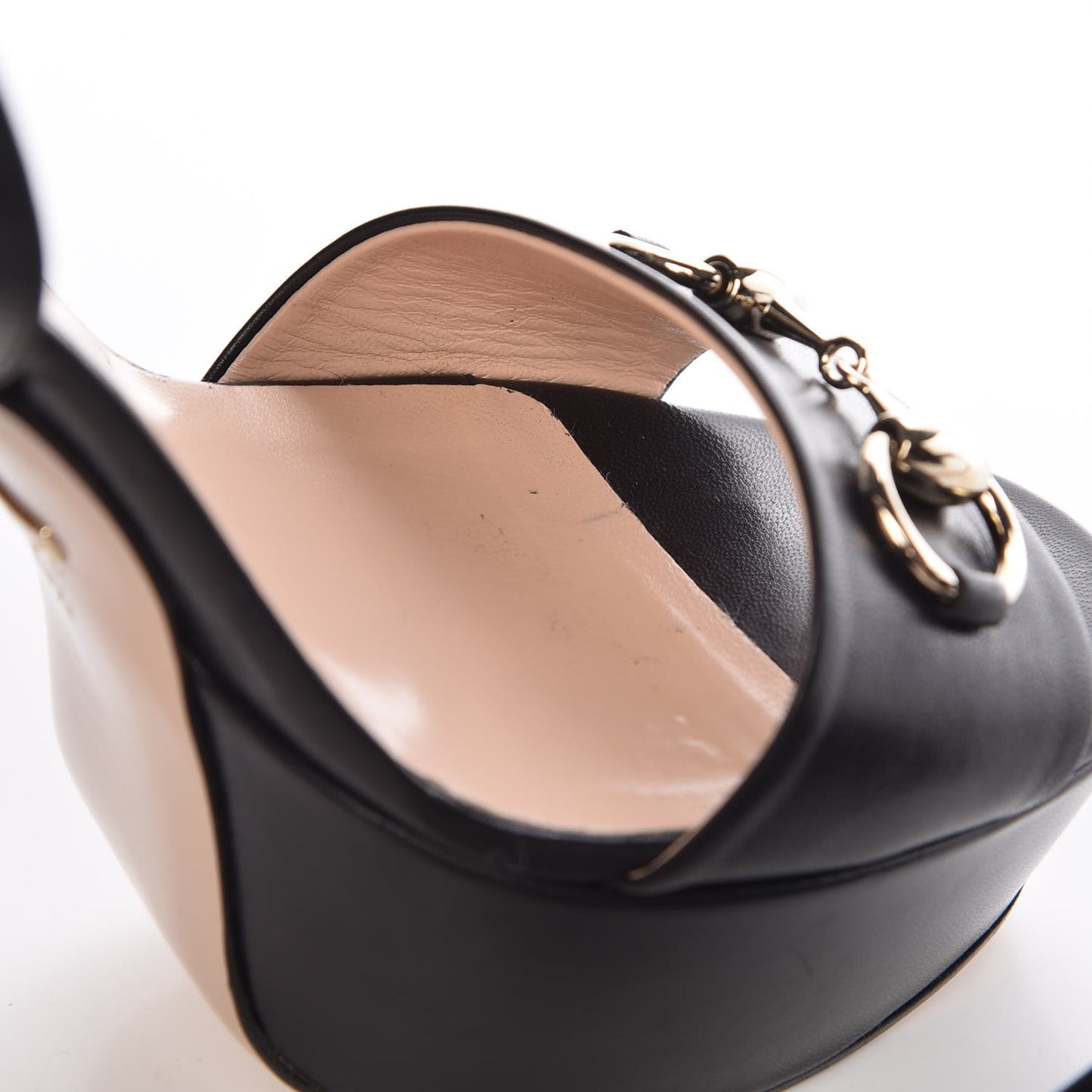 Malaga Kid Horsebit Platform Sandals 38.5 Black