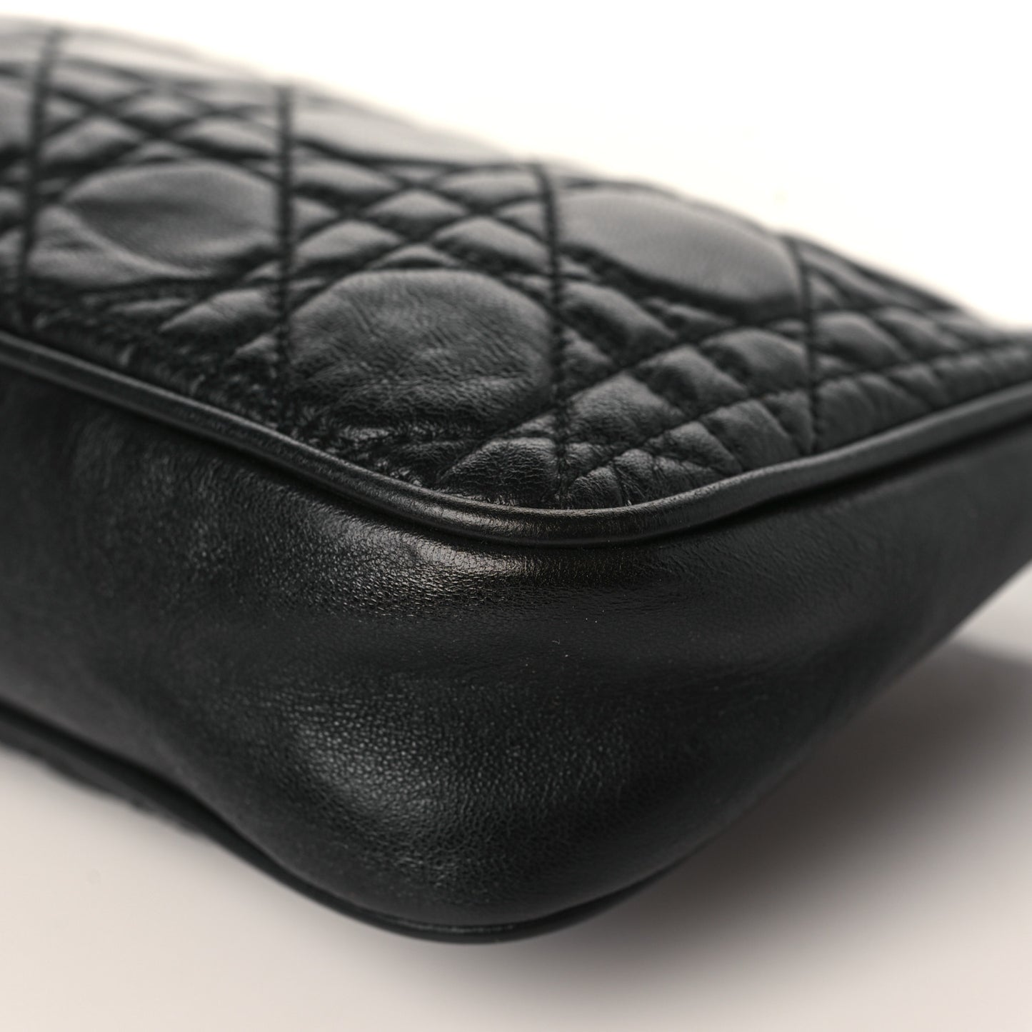 Lambskin Cannage Lady Dior Pochette Black