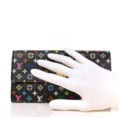 Louis Vuitton Monogram Multicolor Sarah Wallet Black Grenade 2 of 7