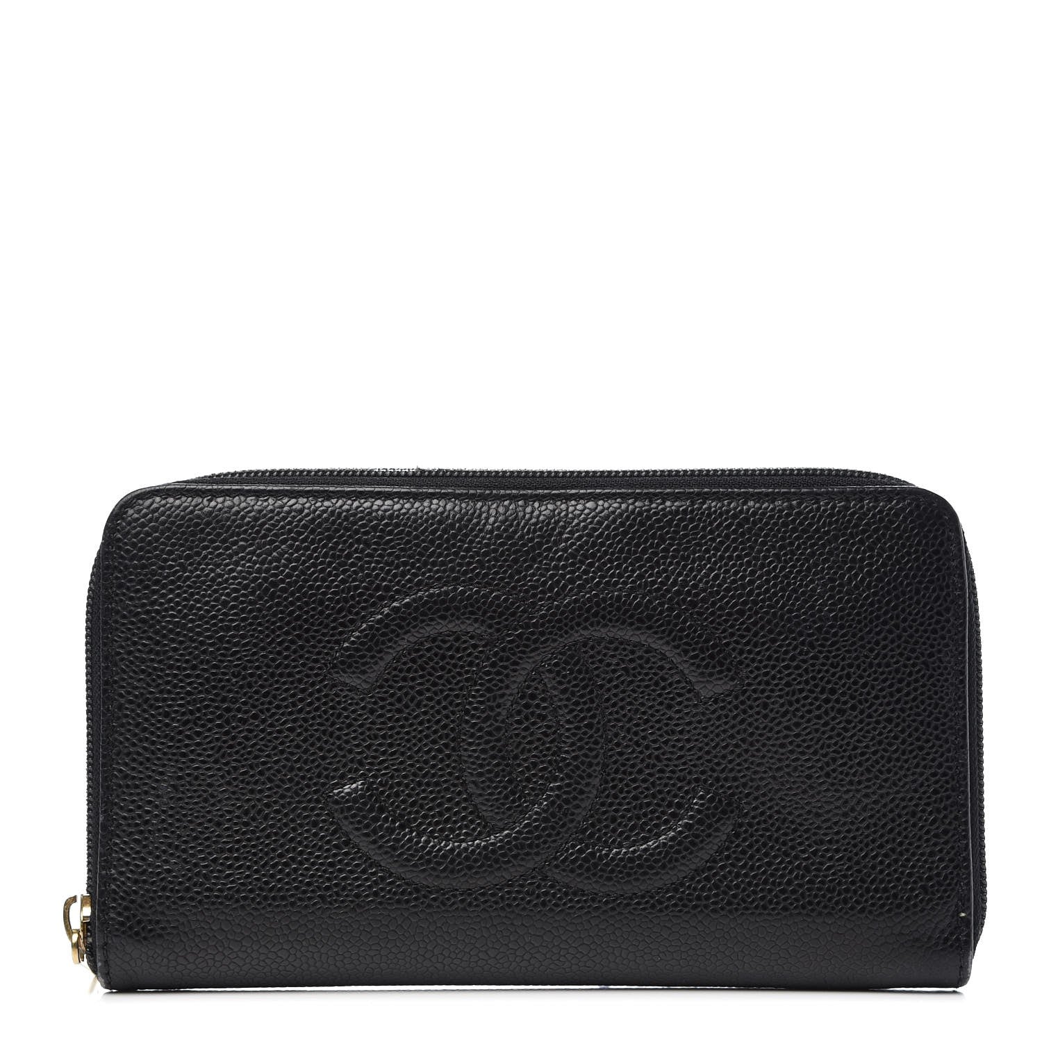 Chanel Caviar CC Timeless Large Zip Around Wallet Black 1 of 12