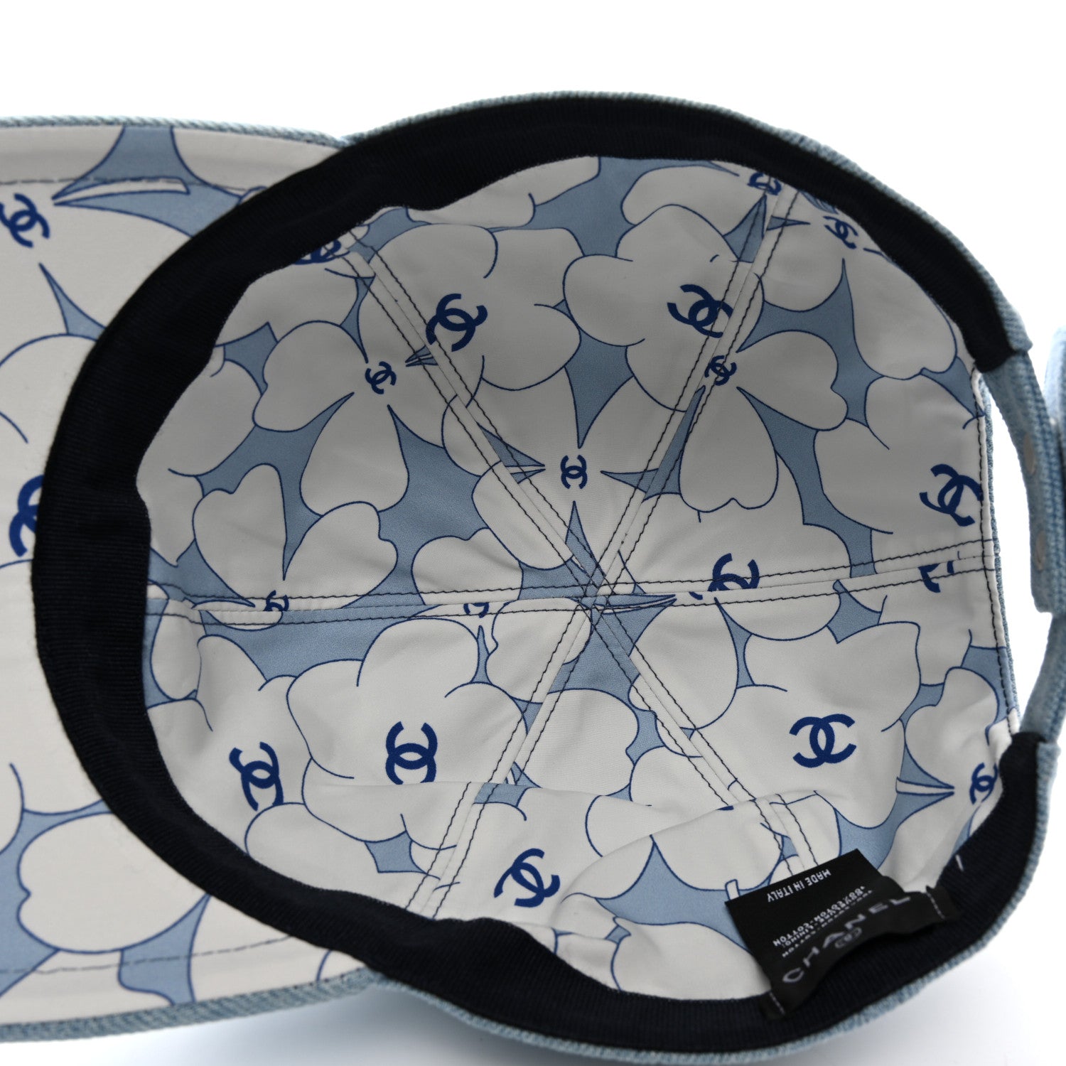 Chanel Denim Cap Hat Blue 7 of 8