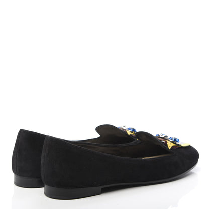 Christian Dior Suede Embellished Slipper Loafer 40.5 Black 4 of 11
