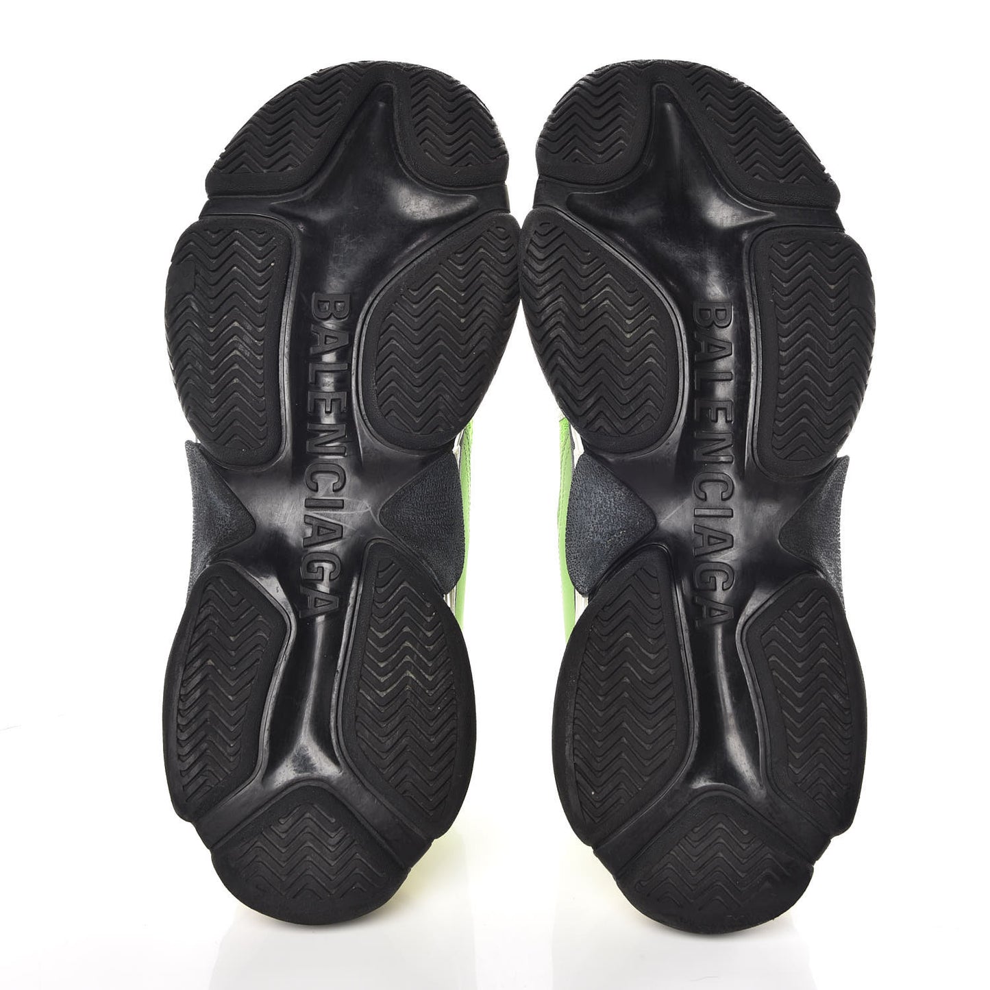 Fabric Mesh Nappa Mens Triple S Sneakers 46 Vert Fluo Black