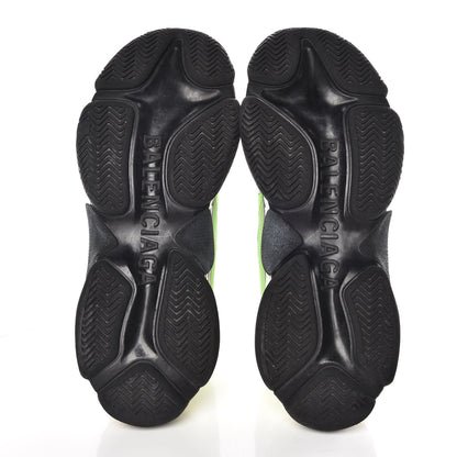 Balenciaga Fabric Mesh Nappa Mens Triple S Sneakers 46 Vert Fluo Black 5 of 8