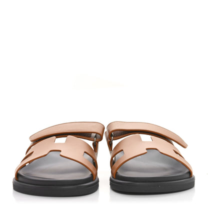 Hermes Calfskin Womens Chypre Sandals 39 Naturel 2 of 8