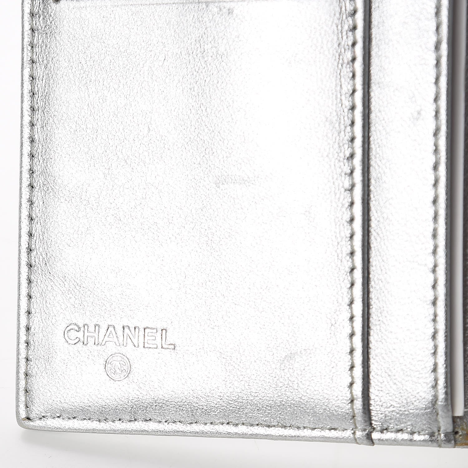 Chanel Metallic Lambskin Quilted Long Flap Wallet Silver 8 of 18