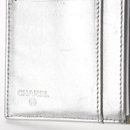 Chanel Metallic Lambskin Quilted Long Flap Wallet Silver 8 of 18
