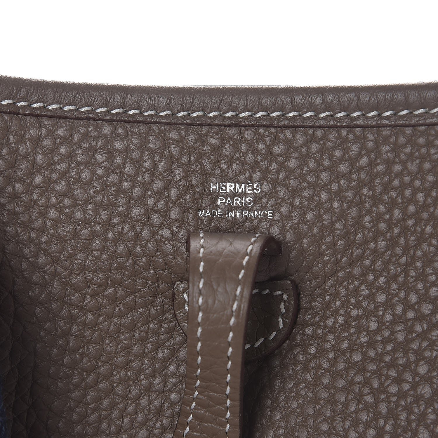 Hermes Taurillon Clemence Amazone Evelyne TPM Etoupe Bleu Indigo 6 of 7
