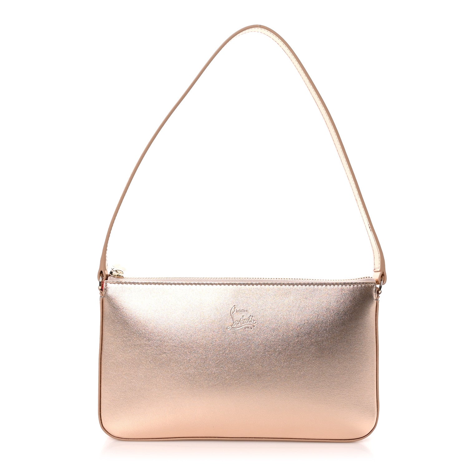 Christian Louboutin Metallic Nappa Loubila Shoulder Bag Leche 1 of 8