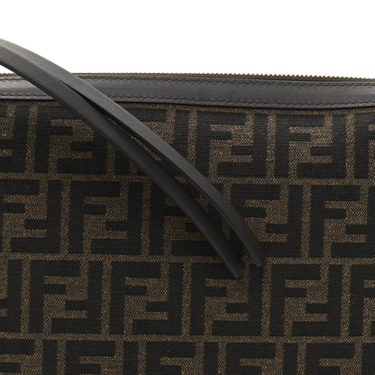 Fendi Fabric Jacquard Vitello Grace FF 1974 Medium Simply Fendi Shoulder Bag Tobacco Moro Ebano 8 of 10