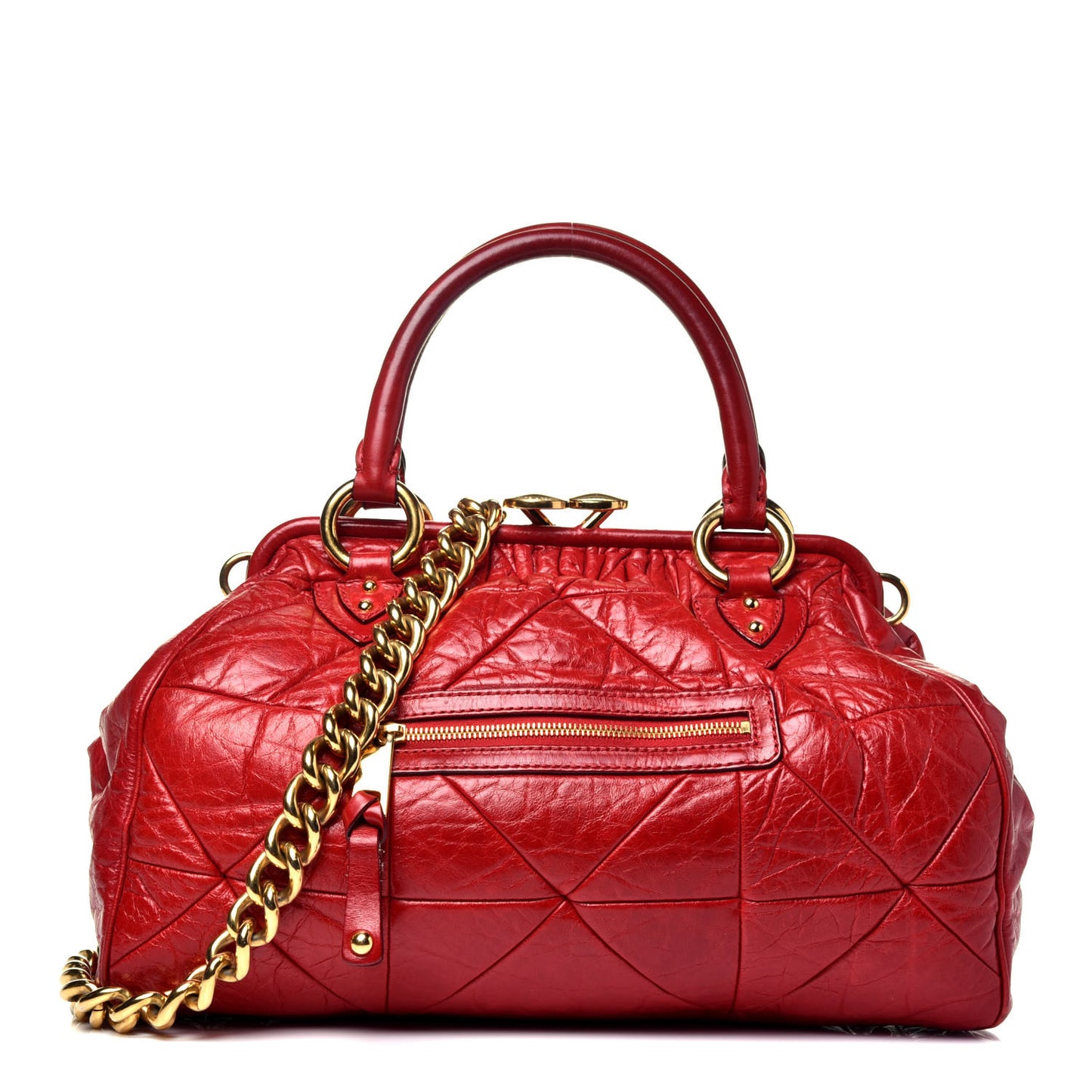 Calfskin Patchwork Stam Red