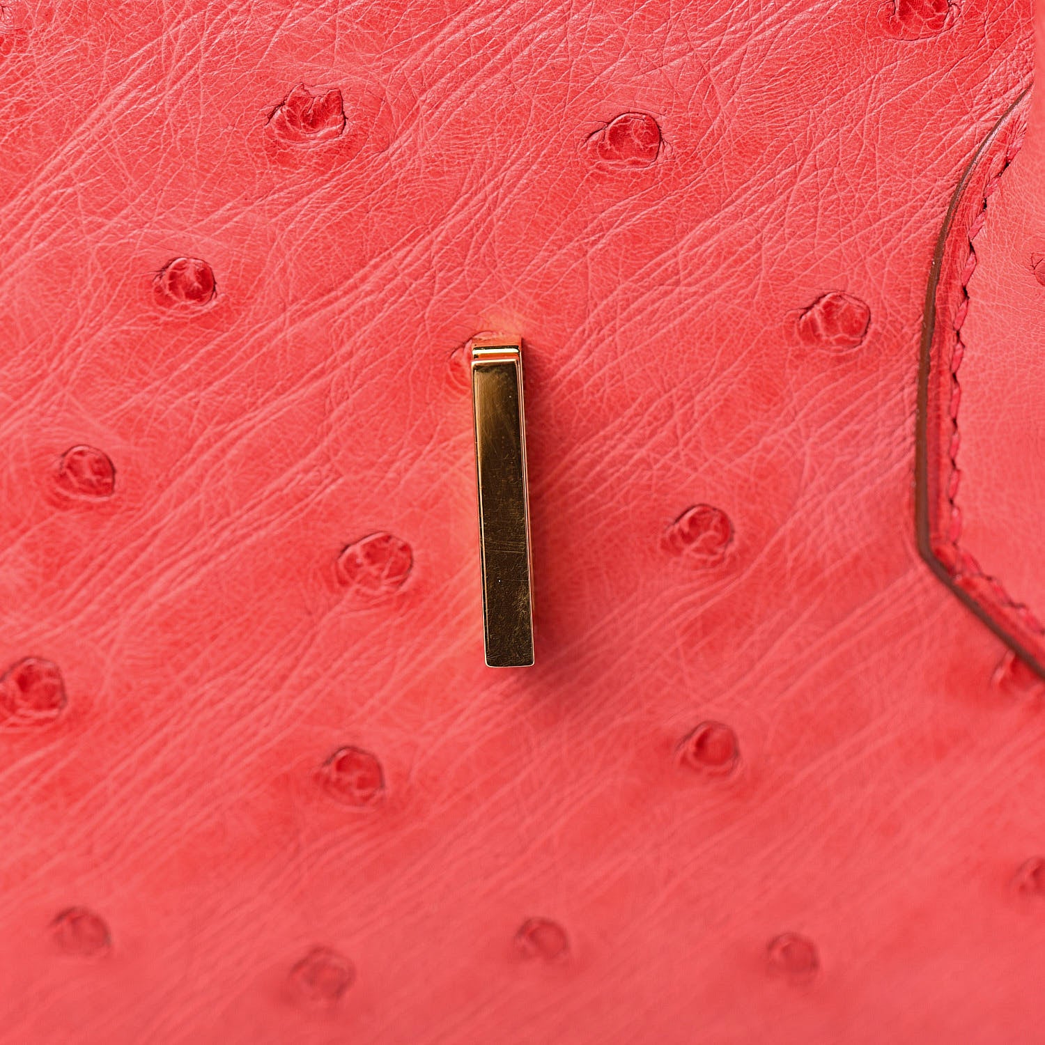 Hermes Ostrich Birkin 35 Rouge Vif 22 of 37