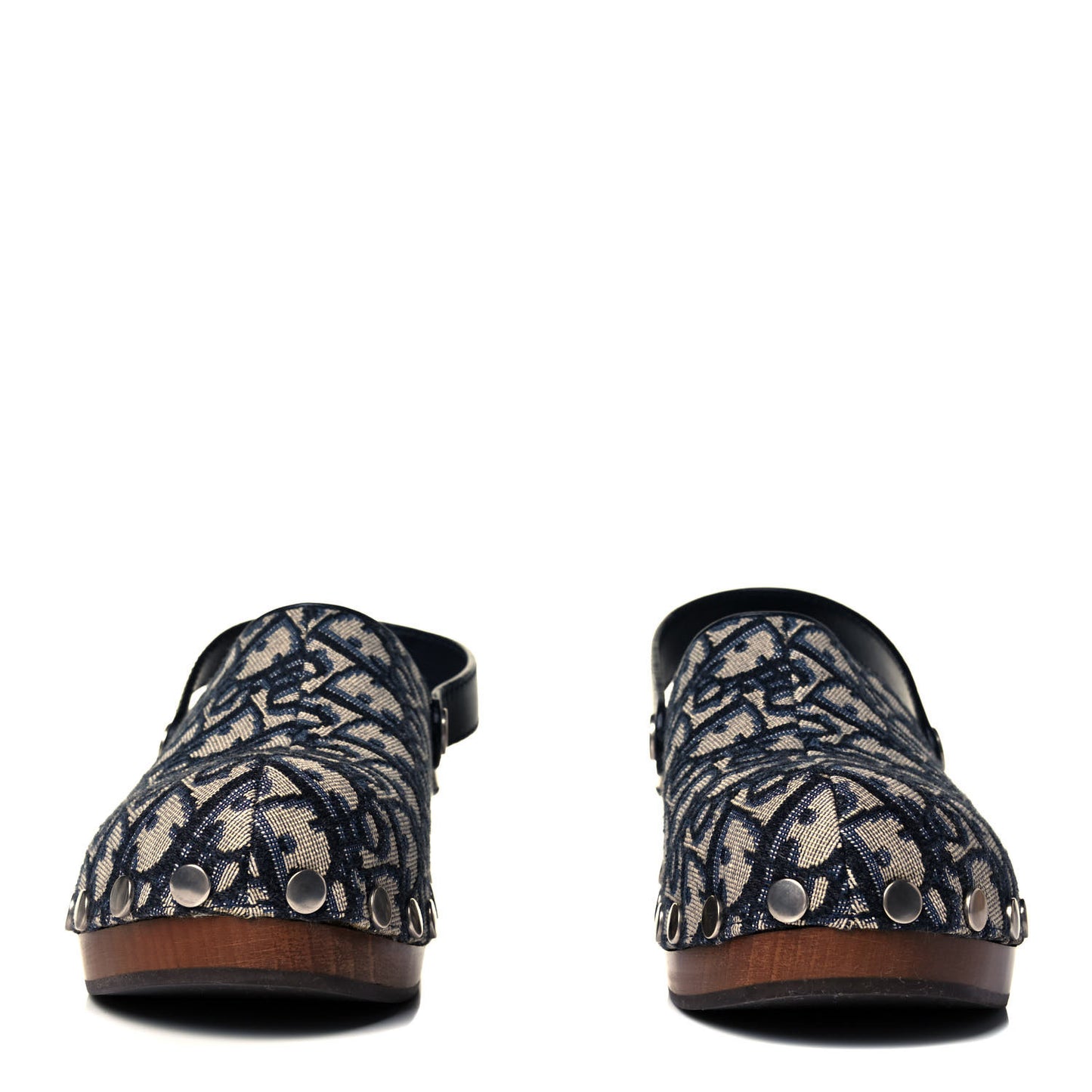 Canvas Oblique Diorquake 20mm Slingback Clogs 39 Deep Blue