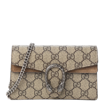 Gucci GG Supreme Monogram Super Mini Dionysus Shoulder Bag Taupe 1 of 10