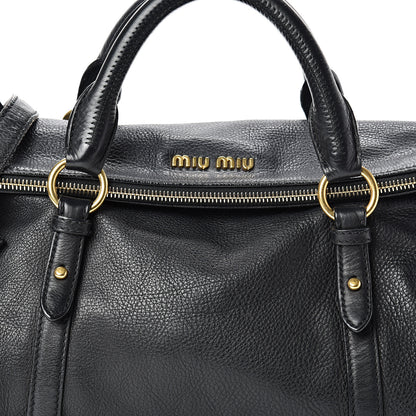 Miu Miu Vitello Medium Bow Bag Black 7 of 23