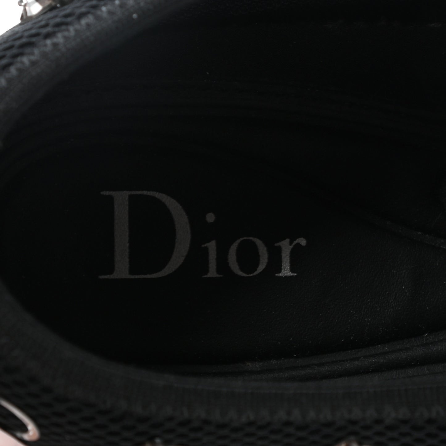 Technical Canvas Embellished Dior Fusion Sneakers 37.5 Black Pink