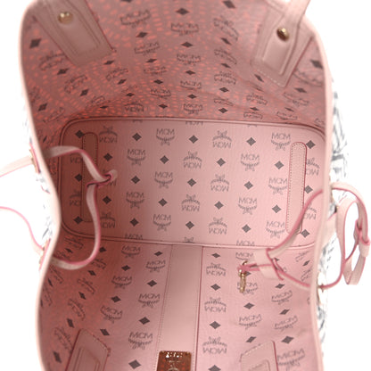 MCM Visetos Medium Liz Reversible Shopper Tote Powder Pink 6 of 16