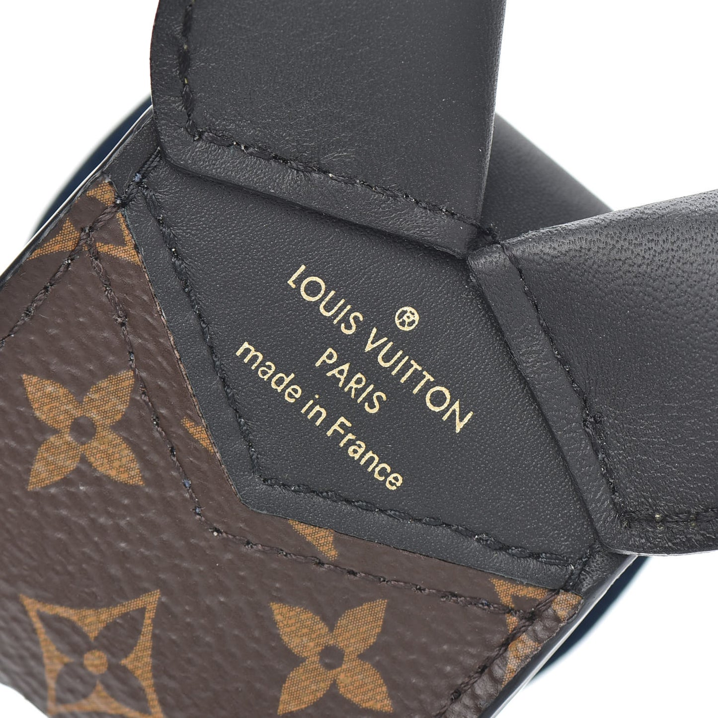 Monogram Cat Earphones Case Black
