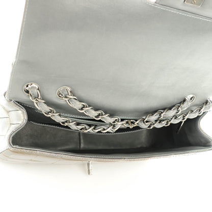 Chanel Metallic Alligator Jumbo Single Flap Grey 7 of 8