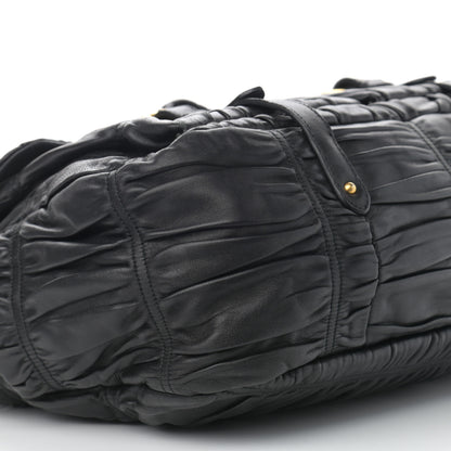 Prada Nappa Gaufre Messenger Tote Black 10 of 18
