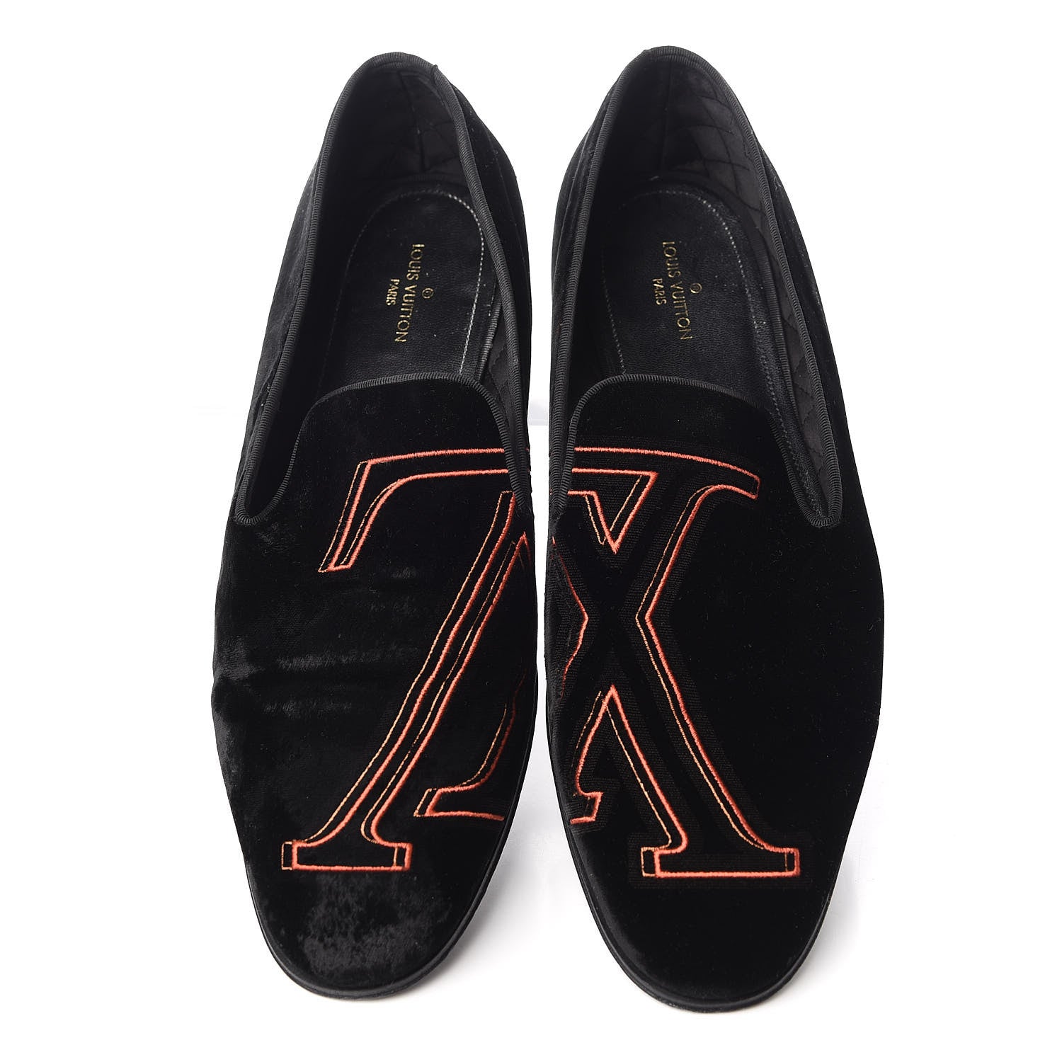 Louis Vuitton Velvet Upside Down Auteuil Slipper 9.5 Black 5 of 15
