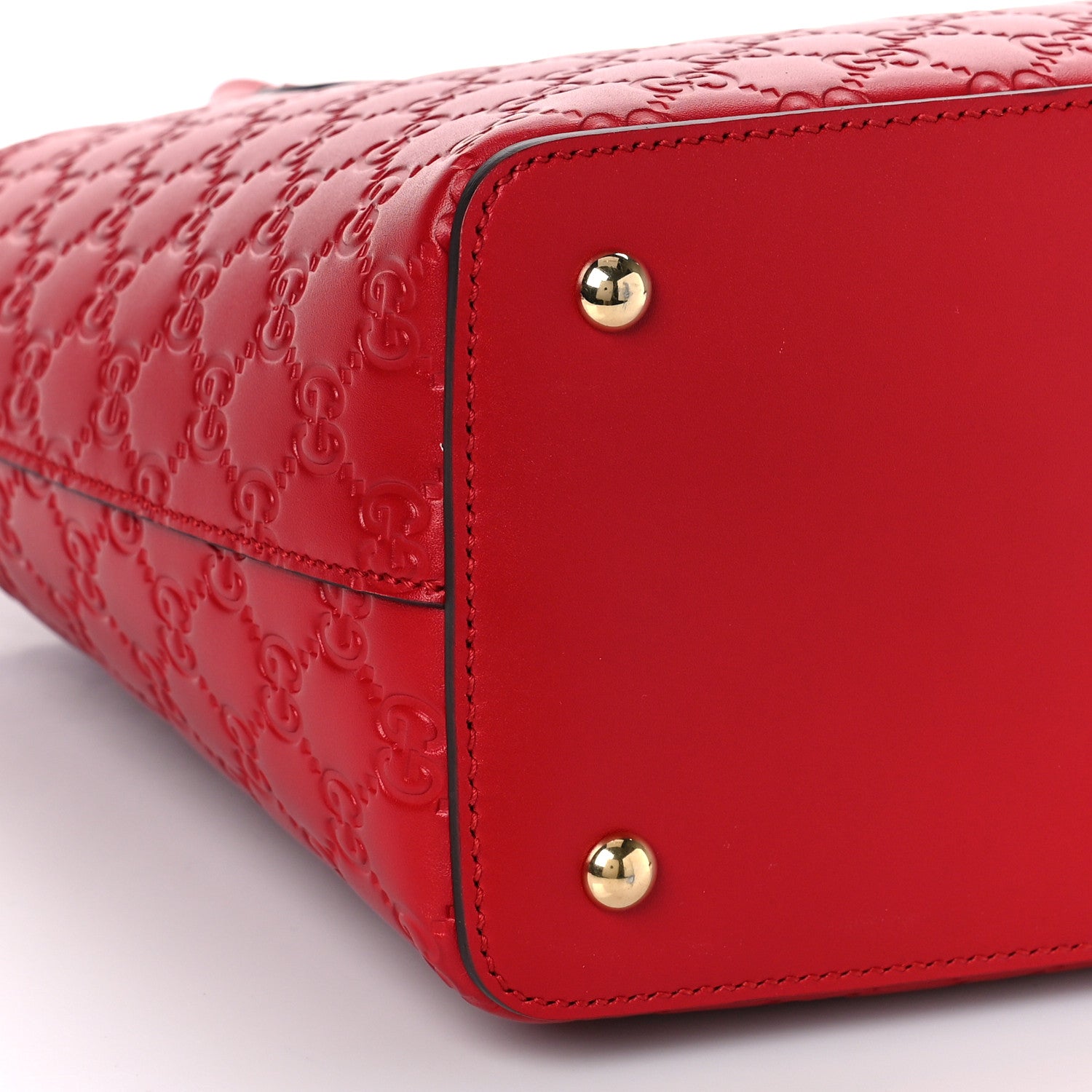 Gucci Guccissima Linea A Foldover Tote Red 8 of 9