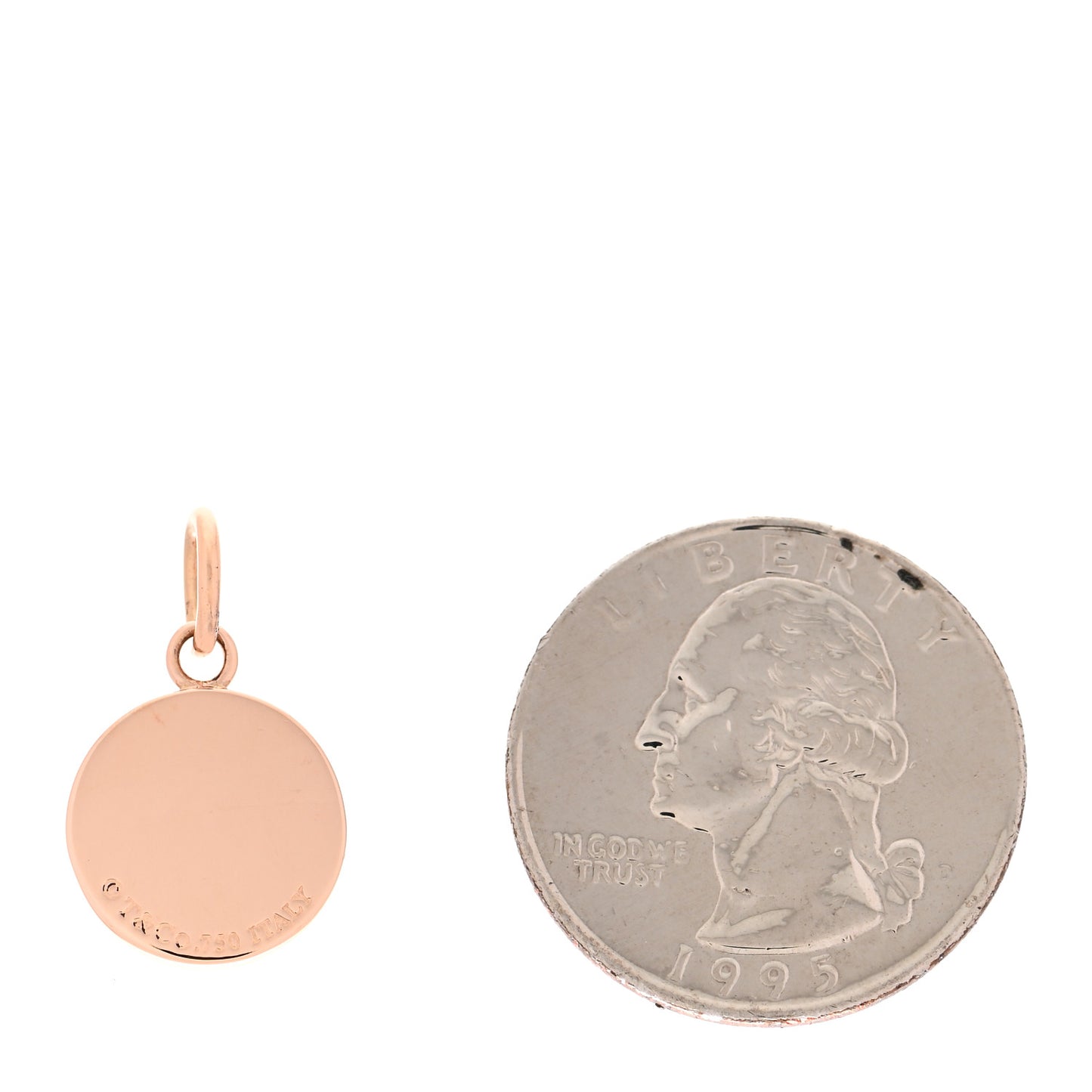 18K Rose Gold Diamond 1837 Circle Charm