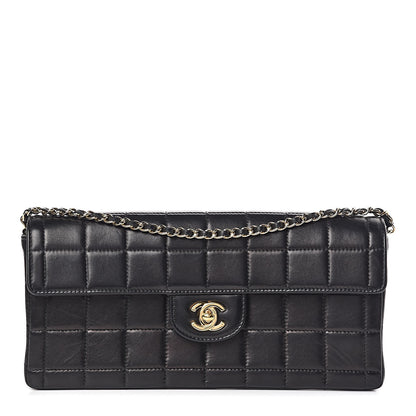 Chanel Lambskin East West Chocolate Bar Flap Black 1 of 11