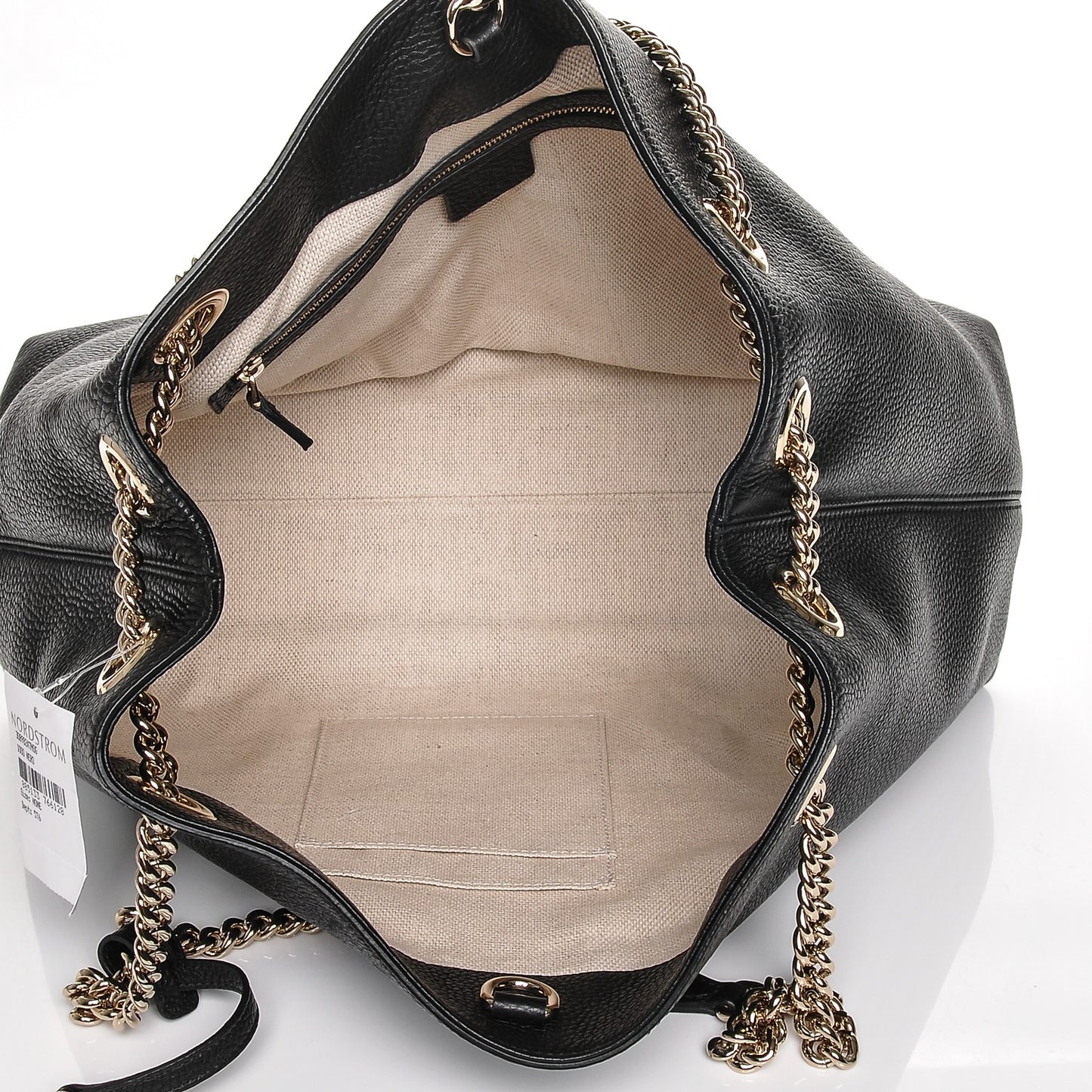 Pebbled Calfskin Medium Soho Chain Shoulder Bag Black