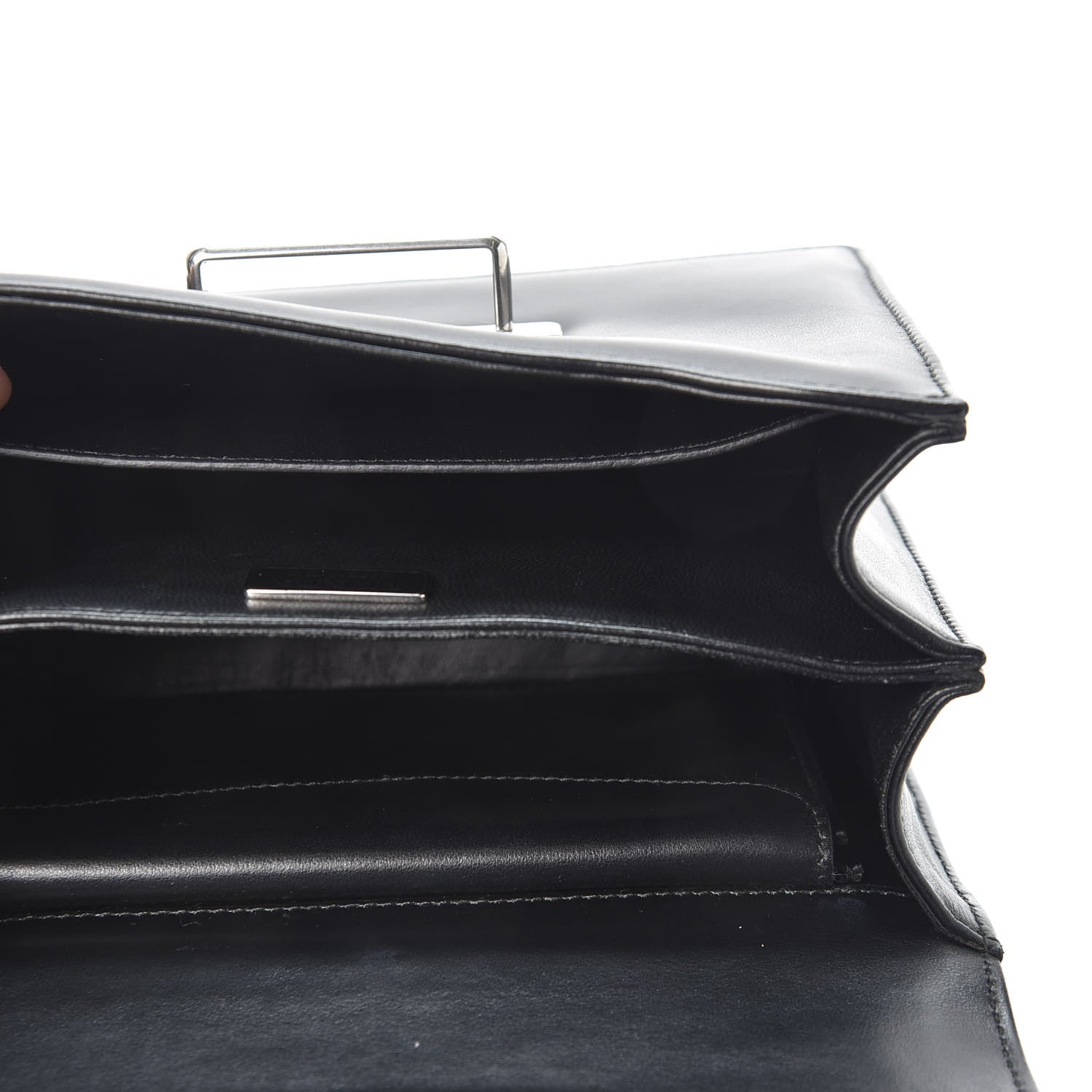 Prada Soft Calfskin Impunture Diagramme Cahier Bag Black 4 of 8