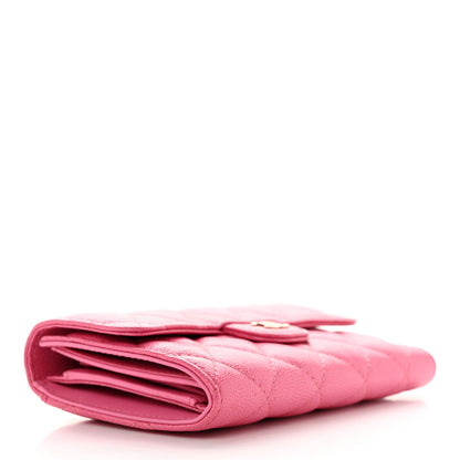 Chanel Caviar Quilted Medium Flap Wallet Pink 4 of 9