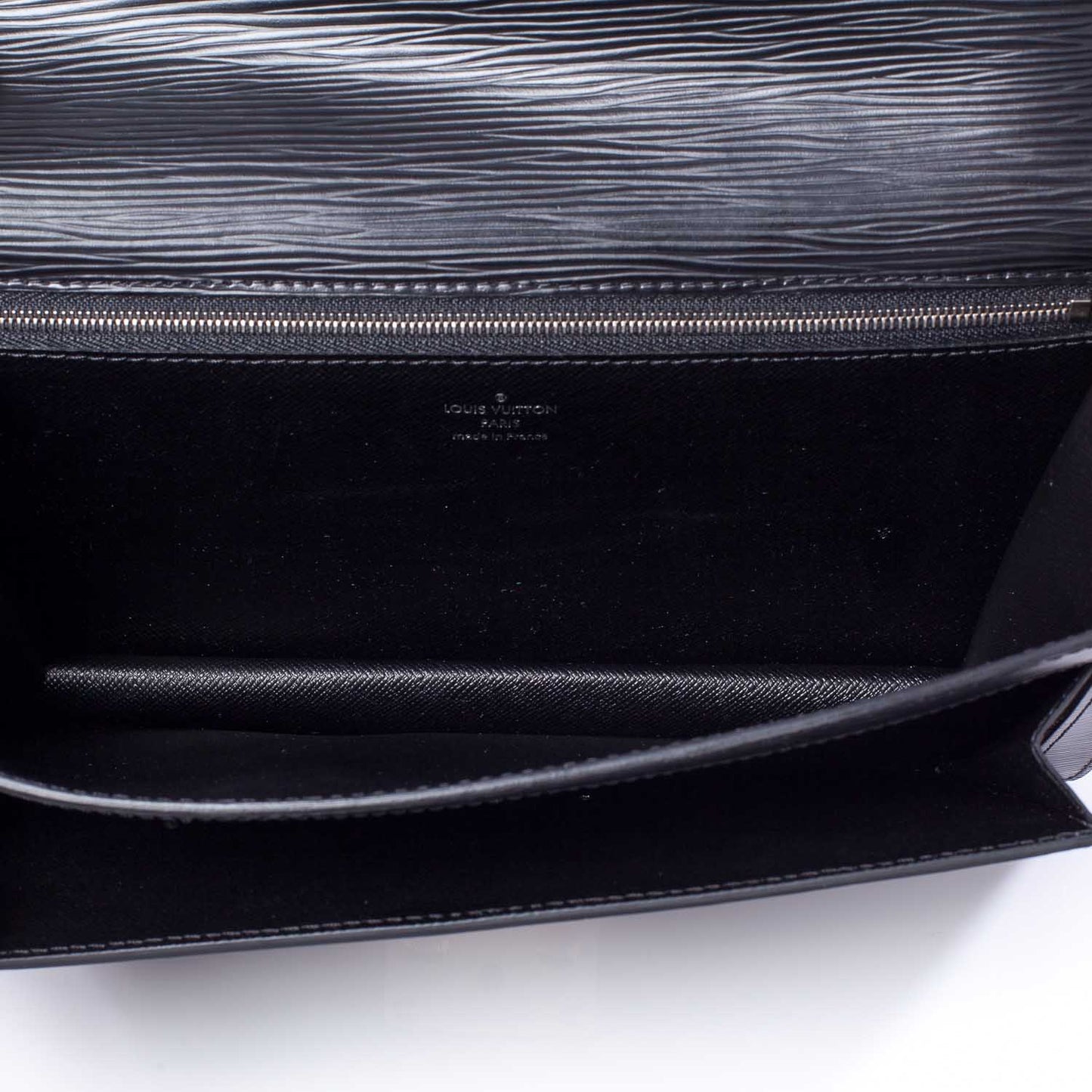 Epi Pochette Sellier Dragonne Clutch Black