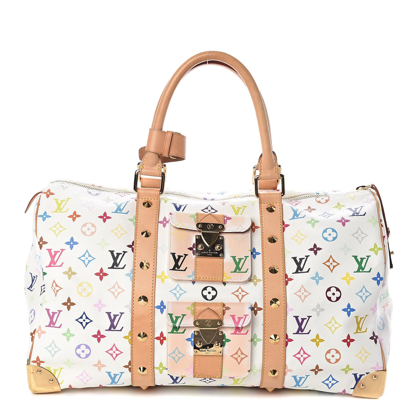 Monogram Multicolor Keepall 45 White