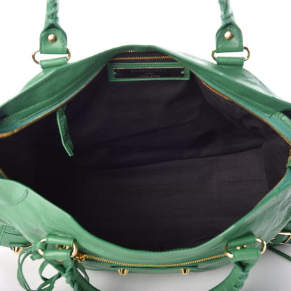 Balenciaga Agneau Classic Gold Hardware City Vert Emeraude 5 of 10