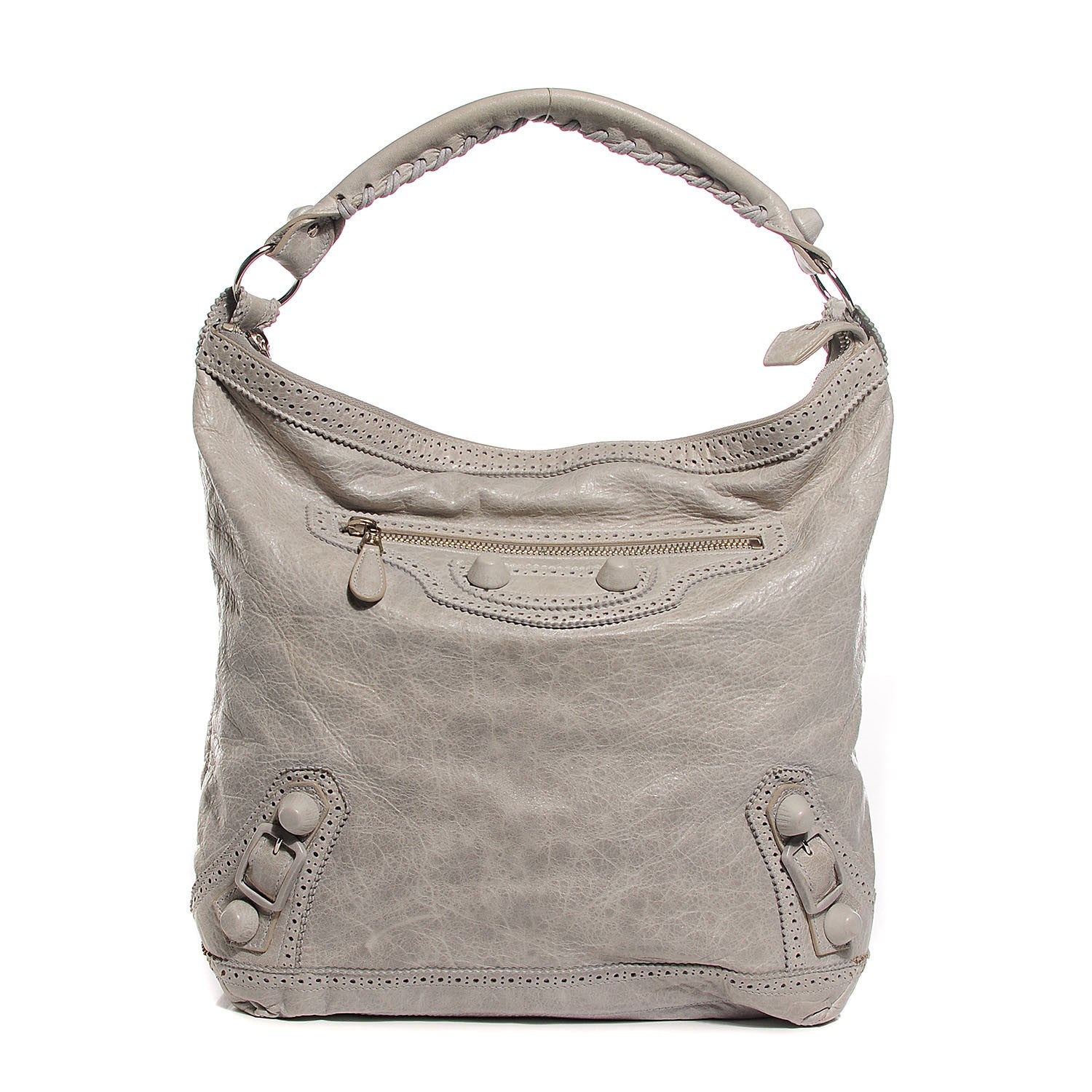 Balenciaga Agneau Giant Brogues Hardware Day Hobo Argent 1 of 11