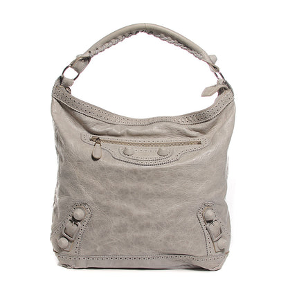 Balenciaga Agneau Giant Brogues Hardware Day Hobo Argent 1 of 11
