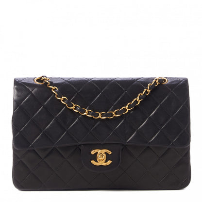 Chanel Lambskin Quilted Medium Double Flap Black 1 of 10