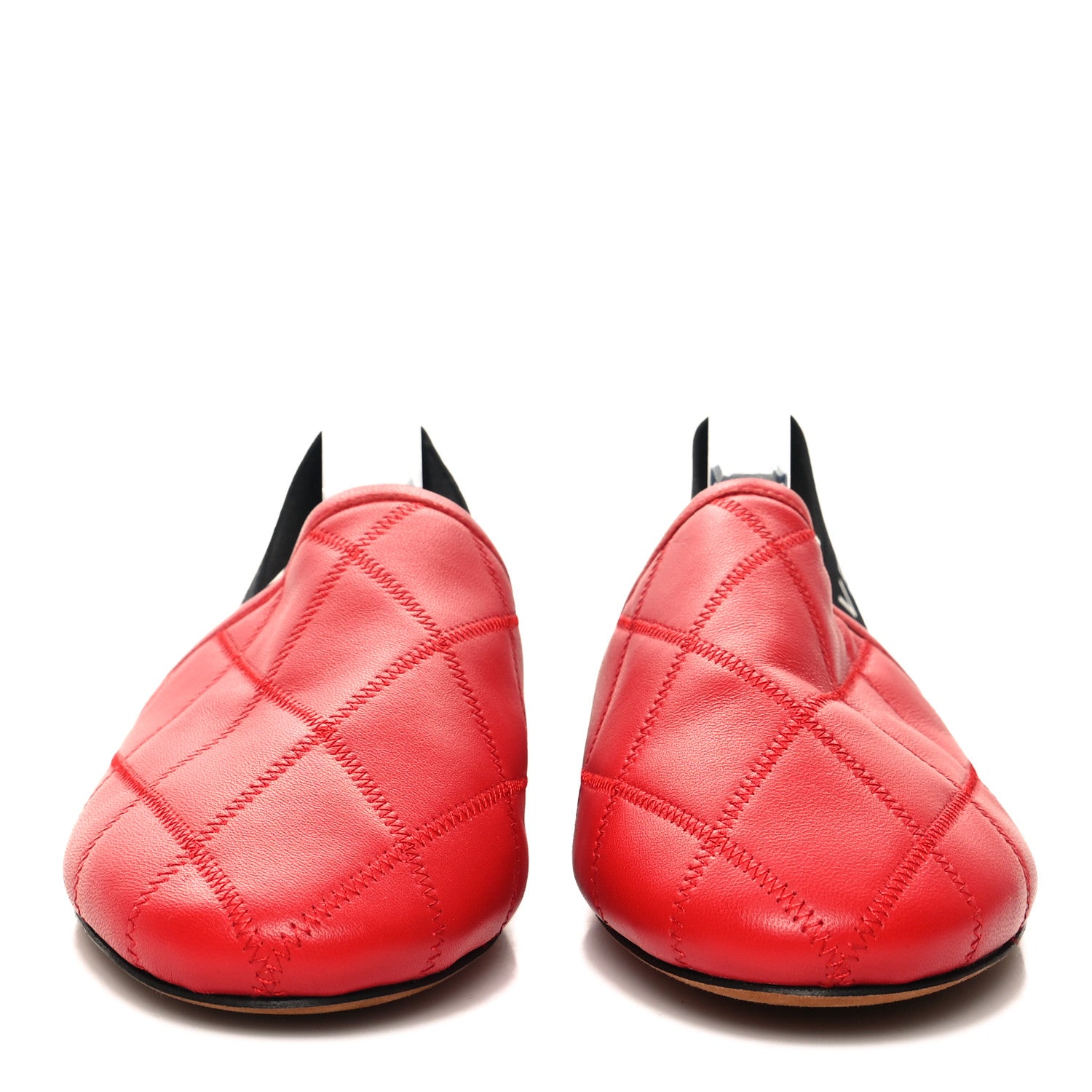 Givenchy Nappa Quilted Rivington Logo Slingback Flat 36 Red 2 of 9