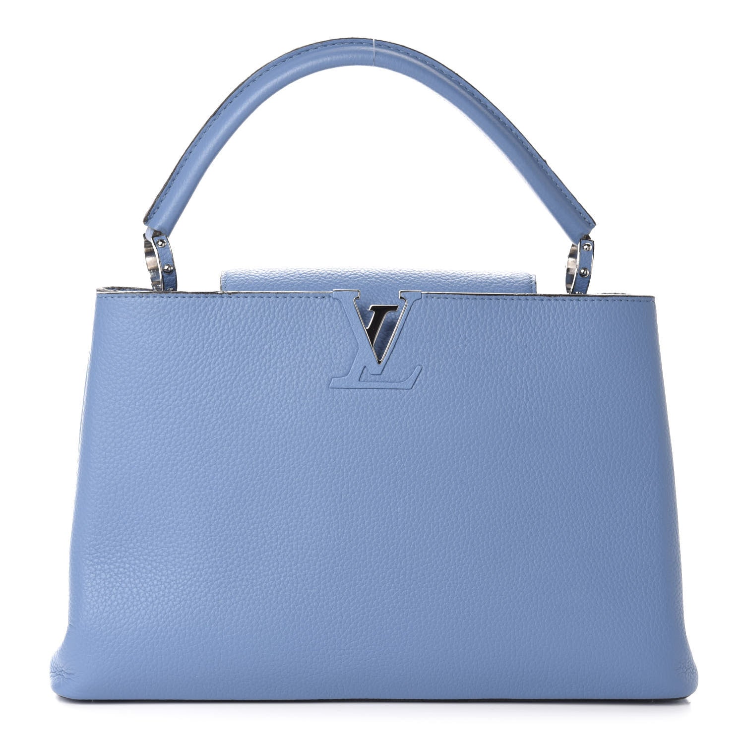 Louis Vuitton Taurillon Capucines MM Bleuet 1 of 21