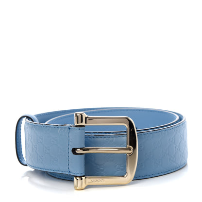 Gucci Soft Microguccissima Margaux Calfskin Belt 70 28 Mineral Blue 1 of 4