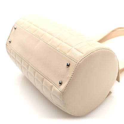 Chanel Lambskin Quilted CC Chocolate Bar Barrel Bag Beige 10 of 10